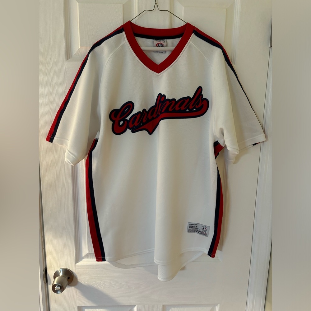 St. Louis Cardinals MLB Baseball Adult Large White Sewn True Fan Jersey
